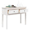 Wandtafel 100x35x75 cm massief grenenhout wit