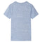 Kindershirt met korte mouwen 116 gemleerd blauw