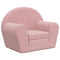 Kinderslaapbank zacht pluche roze