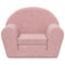 Kinderslaapbank zacht pluche roze