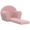 Kinderslaapbank zacht pluche roze