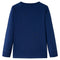 Kindershirt met lange mouwen beren en landschapprint 92 marineblauw