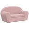 Kinderslaapbank 2-zits zacht pluche roze