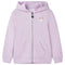 Kindervest met capuchon en rits 128 gemengd lila