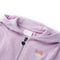 Kindervest met capuchon en rits 128 gemengd lila