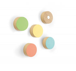 Trendform Magnet Timber Round - set van 5 verschillende