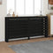 Radiatorombouw 169x19x84 cm massief grenenhout zwart