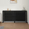 Radiatorombouw 169x19x84 cm massief grenenhout zwart