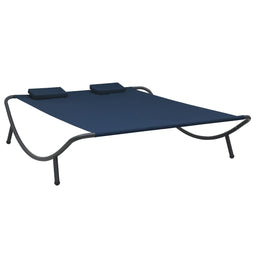 Loungebed stof blauw