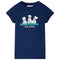 Kindershirt met hondenprint 128 marineblauw