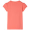 Kindershirt met kapmouwen 92 koraalkleurig