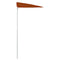 Parasol half met paal 180x90 cm terracottakleurig