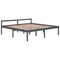 Seniorenbed massief grenenhout grijs 200x200 cm
