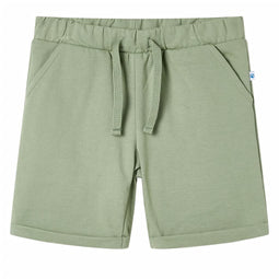 Kindershorts met trekkoord 116 lichtkaki