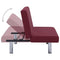 Slaapbank polyester wijnrood