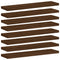 Wandschappen 8 st 40x10x1,5 cm bewerkt hout bruineikenkleurig