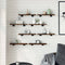 Wandschappen 8 st 40x10x1,5 cm bewerkt hout bruineikenkleurig
