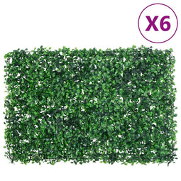 Hek met kunstheester6 st 40x60 cm groen