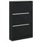 Schoenenkast 80x21x125,5 cm bewerkt hout zwart