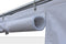 PVC zijwand boograam en ritsen 6m-220cm hoog-kies je kleur