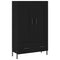 Hoge kast 69,5x31x115 cm bewerkt hout zwart