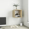 Wandkast 37x37x37 cm spaanplaat wit en sonoma eikenkleurig
