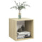 Wandkast 37x37x37 cm spaanplaat wit en sonoma eikenkleurig
