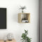 Wandkast 37x37x37 cm spaanplaat wit en sonoma eikenkleurig