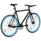 Fiets met vaste versnelling 700 c 51 cm zwart en blauw