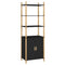 Hoge kast 60x40x173 cm bewerkt hout zwart