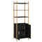 Hoge kast 60x40x173 cm bewerkt hout zwart