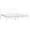 Bedframe met hoofd- en voeteneinde metaal wit 180x200 cm