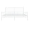 Bedframe met hoofd- en voeteneinde metaal wit 180x200 cm