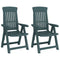 Tuinstoelen 2 st verstelbaar PP groen