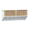 Wandkast met haken 80x24x35,5 cm bewerkt hout wit