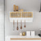 Wandkast met haken 80x24x35,5 cm bewerkt hout wit