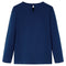 Kindershirt met lange mouwen glimmend konijn 104 marineblauw