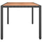 Tuintafel met houten blad poly ratten en acaciahout zwart