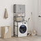 Wasmachinekast 68x48,5x194 cm grijs sonoma eikenkleurig