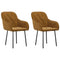 Eetkamerstoelen 2 st fluweel bruin