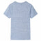Kindershirt met korte mouwen 128 gemleerd blauw