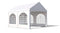 Professionele Partytent PVC 3x4x2,3 mtr in Wit
