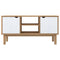 Tv-meubel 113,5x43x57 cm massief grenenhout bruin en wit