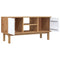 Tv-meubel 113,5x43x57 cm massief grenenhout bruin en wit