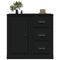 Dressoir 70x35,5x67,5 cm bewerkt hout zwart