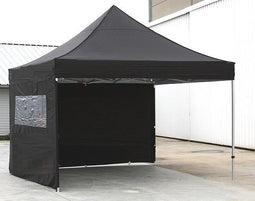 Partytent Easy Up 2,5 x 2,5 meter ALU frame met zijwanden in Zwart