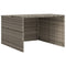 Garage voor robotmaaier 86x90x52/57 cm poly rattan grijs