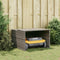 Garage voor robotmaaier 86x90x52/57 cm poly rattan grijs