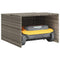 Garage voor robotmaaier 86x90x52/57 cm poly rattan grijs
