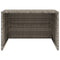 Garage voor robotmaaier 86x90x52/57 cm poly rattan grijs